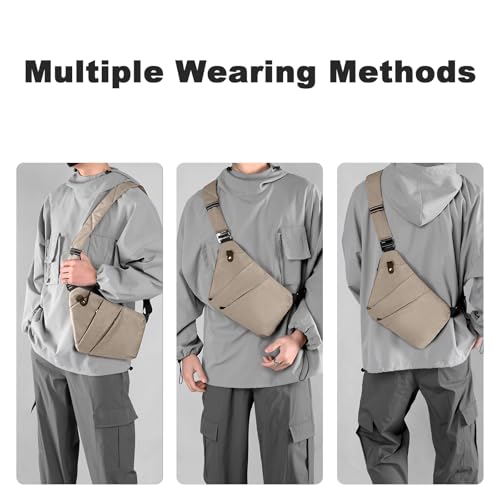 Miniatura 6 de Birddie Bolso De Hombro Hombre Y Mujer Bolsa Cruzada Con Correa Ajustable Bandoleras Pequeñas Sling Bag Para Deportes Al Aire Caminar Viajar Ciclismo