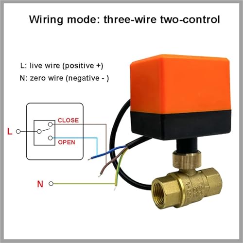 Válvula de bola eléctrica DN15 de paso completo con motor de 220V CA 4