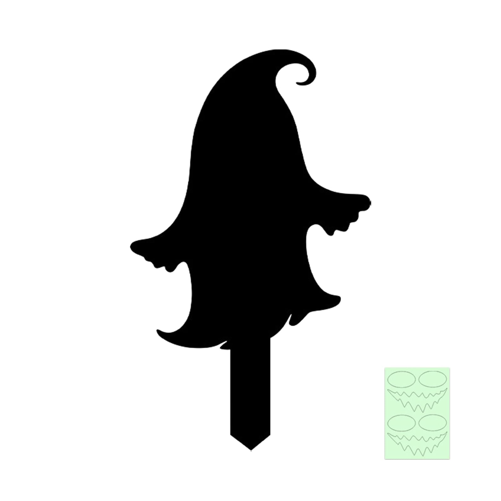 ZhzeYun Halloween Garden Stakes Black Cat Yard Sign with Glow-in-the-dark Eyes, Waterproof Spooky Silhouette for Outdoor Lawn Pathway Patio Decoration Weather-Resistant A