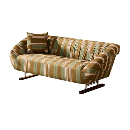 KIBONCY Sofá de Dos plazas tapizado Moderno, sofá 2 con Base Trineo for Sala Estar y apartamento Cuero PU, for Espacios pequeños Oficina(E,150cm)