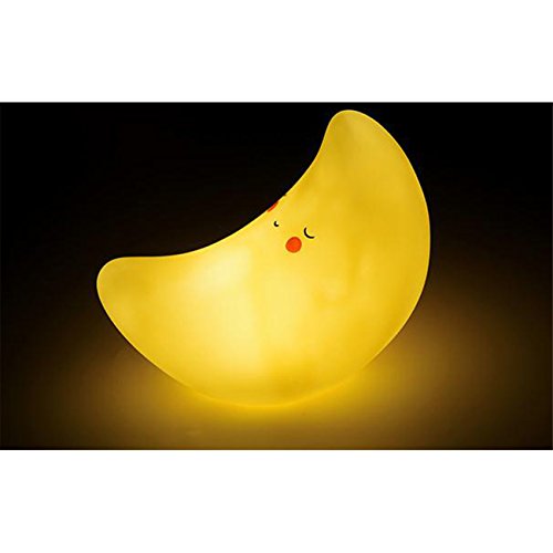 IHRKleid® LED Motiv gelber Mond Nachttisch Lampe für Kinder und Babys,LampeNachtlampe/Kinderlampe/Nachtlicht/Wandleuchte für Schlafzimmer - Batterie