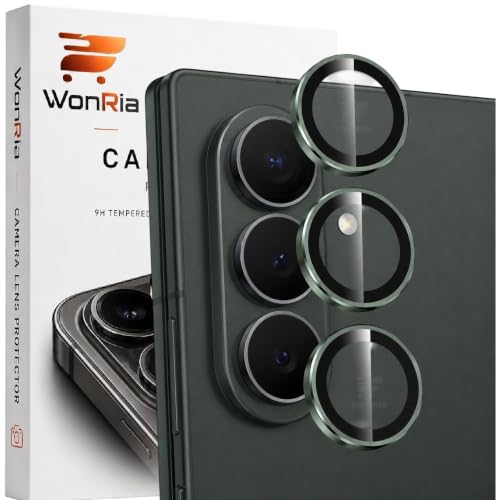 Image of WonRia Pack 3 - Green Camera Lens Protector Ring Compatible with Samsung Galaxy Z Fold 8 Ultra 5G | Camera Glass Aluminum Alloy Rings | Ultra-HD Metal Frame