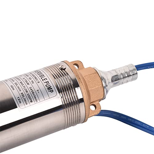 Lfgud Deep Well Submersible Pump, 1Hp 33Gpm Flow With 9.8Ft Electric Cord 4" Od Pipe Submersible Bore Pump 1.25 Inch Outlet Water Pump Stainless Steel Water Pump For Industrial, Irrigation #TOP3