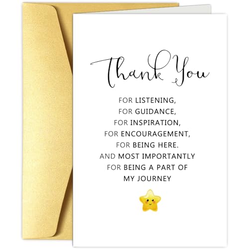 Obbyidk Thank You Card for Friend Family Appreciation Card for Teacher Mentor Boss Thank You for Being A Part of My Journey