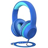 Kids Headphones Over Ear with Microphone for Boys Girls Teens Children, Wired Headsets with Volume...