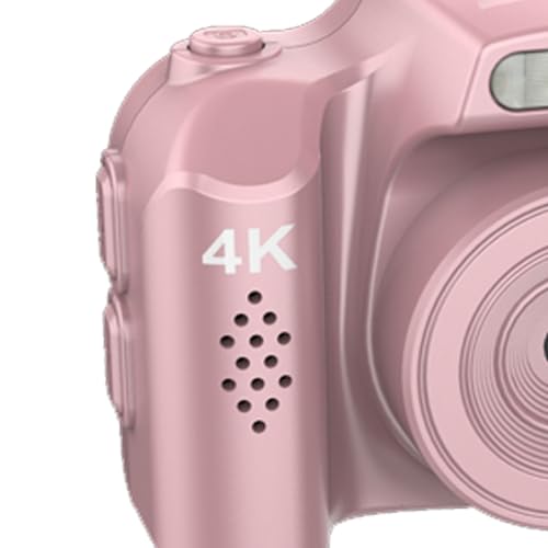 Image of banapoy Small Digital Camera, 4K HD 64MP Compact CCD Vlog Camera with LED Fill Light and 19 Retro Filters, for Students Travel Outdoor Photography (Roseate)