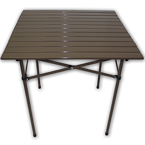 Table In A Bag Ta2727 Tall Aluminum Portable Table With Carrying Bag, Brown #TOP3