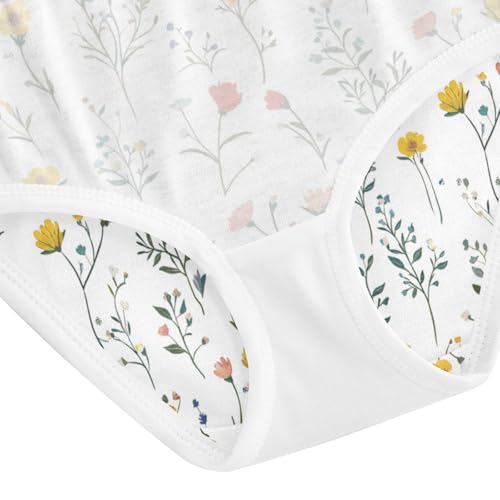 ZZKKO Bohemian Flowers Girls Underwear Toddler Panties for Girls Comfort Brief Size 2-8T4