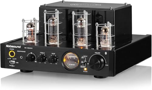 Amplificador de Válvulas HiFi Nobsound MS-10D MKIII: Amplificador Híbrido de Vválvulas Bluetooth, Amplificador Estéreo para Subwoofer, USB/óptico/Coaxial