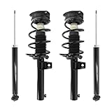 COMPLETESTRUTS - Front Complete Strut Assemblies with Coil Springs and Rear Shock Absorbers Replacement for 2015-2017 Audi A3 Quattro - Set of 4