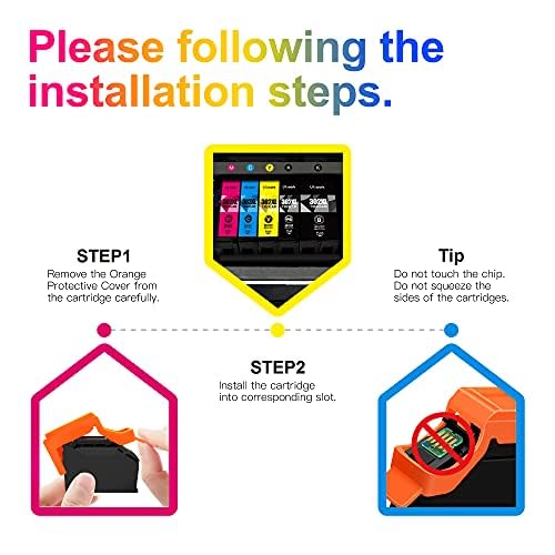Image of Uniwork Remanufactured 302XL Ink Cartridge Replacement for Epson 302XL Printer Ink Cartridges 302XL 302 XL T302XL T302 to use with Expression Premium XP-6000 XP6000 XP-6100 (PBK /BK /C /M /Y, 5 Pack)
