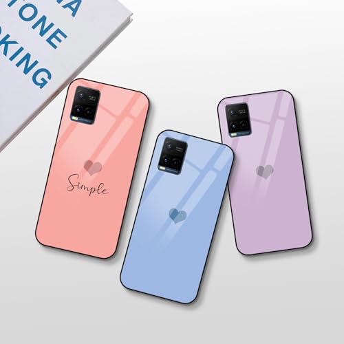 Image of COLORflow Back Cover Compatible with Vivo Y21 2021 / Y33s / Y21s | Pastel Hearts Color Customized | Shockproof TPU Bumper with Camera Protection Back Cover Compatible with Vivo Y21 2021 / Y33s / Y21s