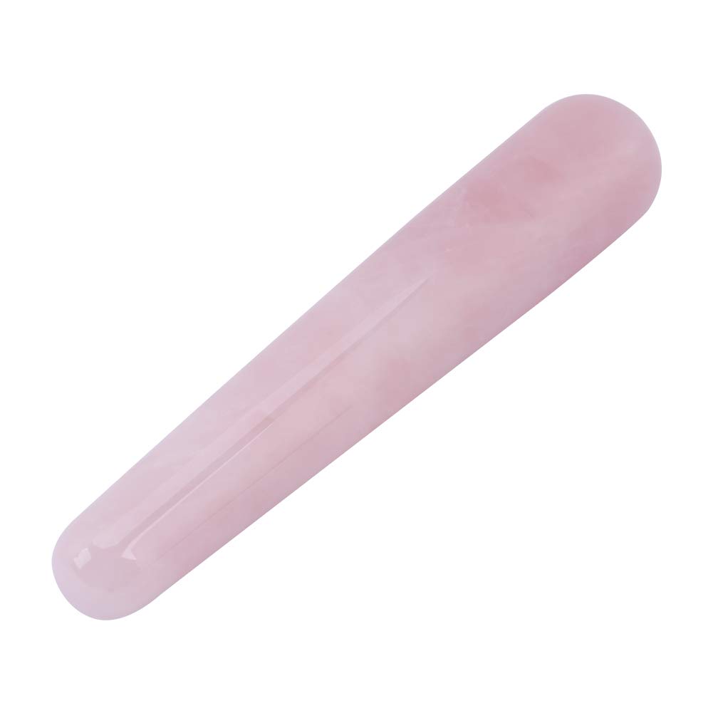HERCHR Kristall-Gesichtsmassage-Werkzeug, Gua Sha-Gesichtswerkzeug mit stabförmigem Gua Sha-Stein für die Gesichtsmassage Akupunkturpunktmassage(Rosa)