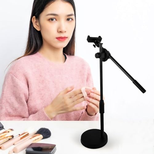 Support de téléphone portable rotatif 360° en ABS et métal avec clip caméra