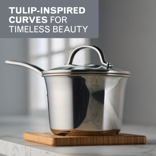 Farberware Millennium Stainless Steel Pots and Pans Set, 10-Piece, Silver - image 5