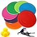 Binjor 10Pcs Interactivos Perros Frisbee de Goma Multicolor Disco Volador de Silicona Tenis vocal para mascotas Dientes molares resistentes a la mordedura para Adiestramiento de Perros Juguetes