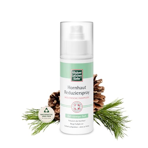 Allgäuer Latschenkiefer Hornhaut-Reduzier-Spray 150 ml Medizinische Fußpflege: dermatologisch getestet & effektive Formulierung zur Pflege von Hornhaut in Deutschland hergestellt