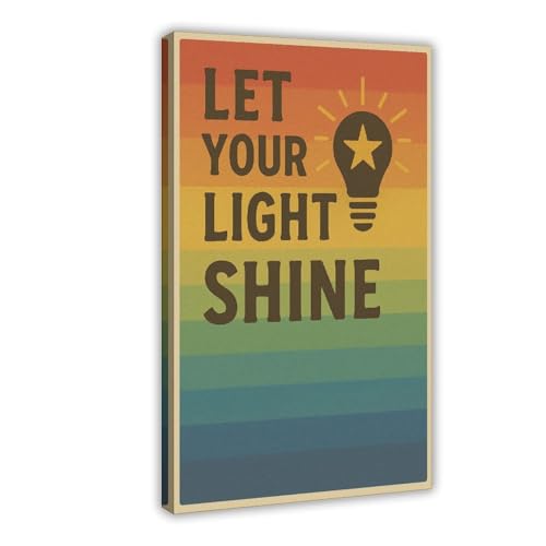 Let Your Light Shine, Be A Beacon, Showcase Your Talents, Build Confidence Canvas Art Poster And Wall Art Picture Print Modern Family Bedroom Decor Posters 12x18inch(30x45cm)