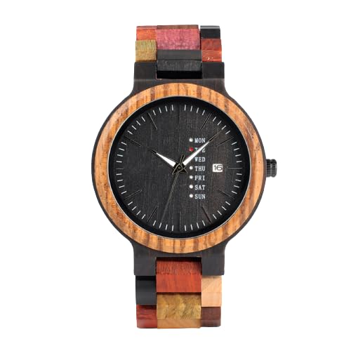 KASTHAM wooden crafts ens Colorful Wooden Watches Classic Leisure Quartz Wristwatches with Cute Deer Pattern Unique Couple for Lovers (B0CBC9DWFY) Amazon Price History, Amazon Price Tracker