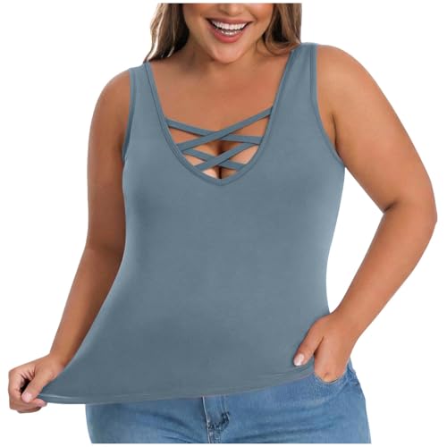 Débardeur grande taille avec soutien-gorge intégré fini la superposition de vêtements en été