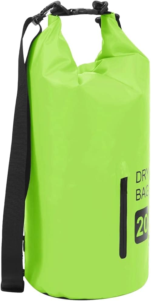 vidaXL Dry Bag, Waterproof Backpack Boating Dry Sack, Waterproof Bag for Water Sports, Dry Bag with Zipper Waterproof Duffel Bag, Green PVC