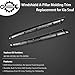 Windshield A-Pillar Trim Molding Set, Compatible with Kia Soul 2010 2011 2012 2013, Front Outer Right Passenger & Left Driver 861702K500 861802K500 86180-2K500 86170-2K500 Window Outside Accessories