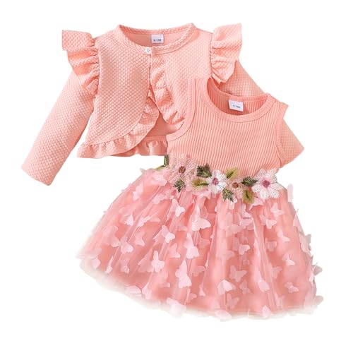 YOURDIARY Toddler Girls 2-Piece Tulle Dress Set with Jacket #TOP17