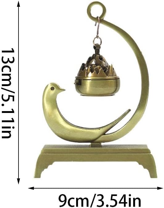 Incense Holder Creative Hanging Incense Burner Household Tower Incense Burner Retro Aromatherapy Incense Holder Alloy Desktop Decoration Incense Cone Holder