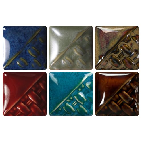 Stoneware Glazes 6-Pint Kit #1 (SWUAK1), 6 Assorted Colors
