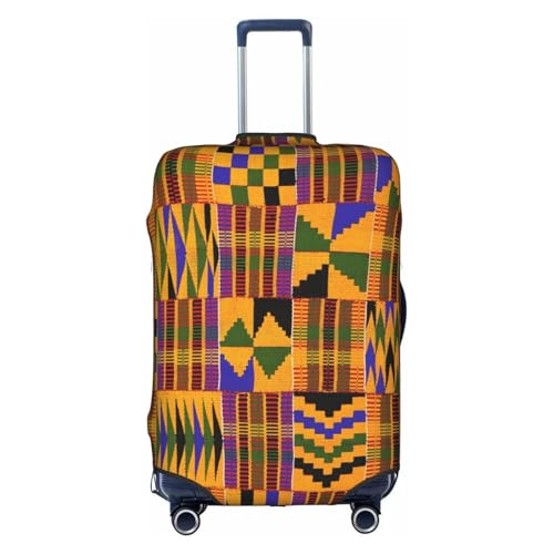 African Tribal Ethnic Texture Printed Luggage Cover Elastic, Washable, Universal Fit 18-32 Inch Travel Suitcase Cover Easy To Identify