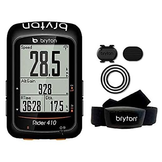 Bryton Rider 410T GPS Ciclismo, Negro, 2.3"