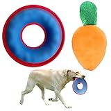 BDSHUNBF 2 Stück Hundefrisbee, Hundespielzeug Frisbee, Perfekt für Hundetraining, Werfen, Fangen und Spielen, Hunde Scheiben für Land und Wasser, Interaktives Spielzeug für Mittel Große Kleine Hunde