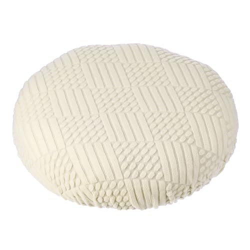 PATIKIL Stool Covers Round, Elastic Bar Stool Covers Washable Stool Cushion Slipcover Stretchy Bar Chair Seat Cover for 11-14 Inch Chair, Beige