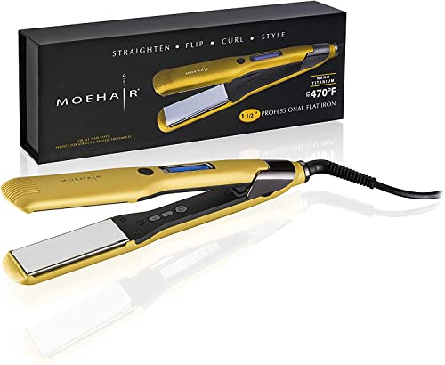 Moehair Plancha de Pelo Profesional Titanio 1.5" Pack 3 miniatura 2