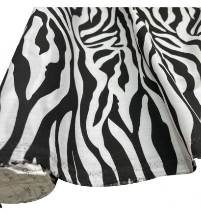 EU Fabrics Animal Prints Polycotton Fabric | Upholstery Material for Dressmaking | Used for Clothing and Bedding | Polyester Cotton Fabric by the Metre (Zebra, 1 Metre x112cm)