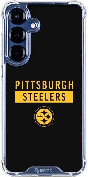 Skinit Clear Phone Case Compatible with Galaxy S25 Plus - Officially Licensed NFL Pittsburgh Steelers Design