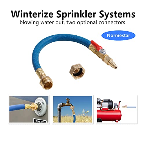 Rv Winterize Kit, Sprinkler Winterization Kit With Shut-Off Valve, 16 Inches Rv Water Line Winterize Blowout Adapte Air Compressor Quick Connect Kit For Motorhome, Camper, Boat, Travel Trailer #TOP4