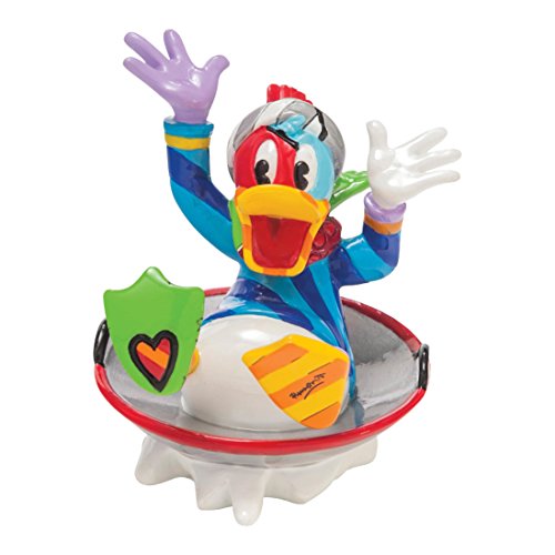 Enesco Disney by Britto Donald Duck in Disk Sled Figurine, 3.25-Inch