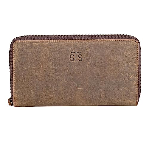 STS Ranchwear Women's Bentley Compact Durable Leather Casual Wallet with Removable Wrist Strap, Tornado/Cowhide, One Size2