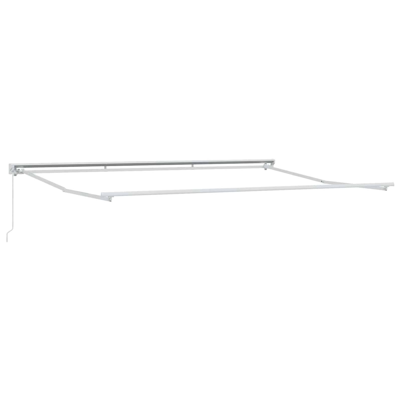 LKJephalotrope 16x10ft Motorized Retractable Awning with Remote, Cream | Features a metal frame and half-cassette design, offering manual crank override for patio and garden sun protection.