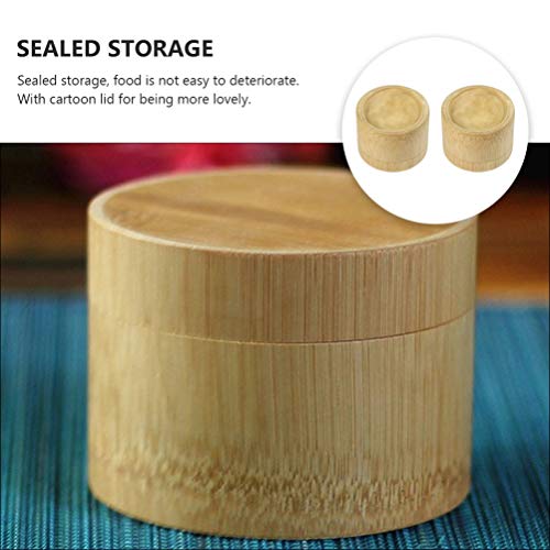 EXCEART 2 Unidades Caixa De Chá De Bambu Tanque De Armazenamento De Chá Pote De Matcha Recipientes C