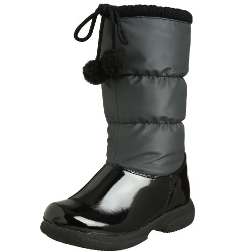 Sporto Esther Snow Boot (Little Kid, Big Kid),Black/Grey,3 M Little Kid