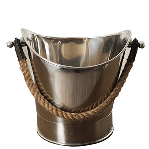 Cubo de hielo de acero inoxidable portátil para mantener bebidas frías 2