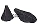 The Tuning-Shop Ltd compatible with Shift & E Brake Boot for BMW E30 1982-1994 Black Faux Suede M///Stitching