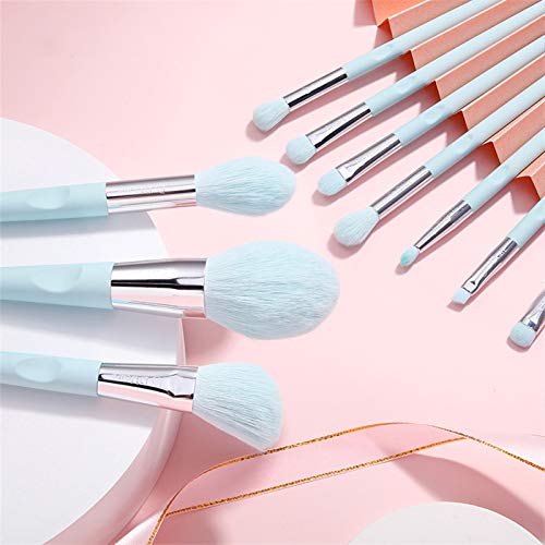 Pinceaux de maquillage bleus avec support, une idée cadeau idéale - 5