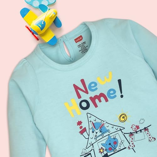 Image of LuvLap Baby Girls 100% Cotton Full Sleeve Top & Pyjama Sets, Pack Of 02