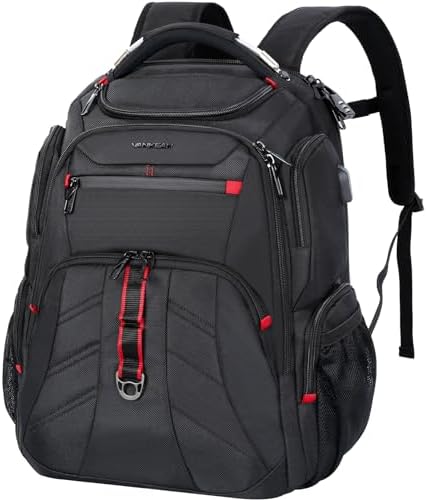 VANKEAN Travel Laptop Backpack 17.3 Inch TSA Friendly, Water Resistant Anti Theft XL Computer Backpack with RFID Pockets College Backpacks with USB Port for Men Women Business Work Bag, Black VANKEAN Travel Laptop Backpack 17.3 Inch TSA Friendly, Water Resistant Anti Theft XL Computer Backpack with RFID Pockets College Backpacks with USB Port for Men Women Business Work Bag, Black