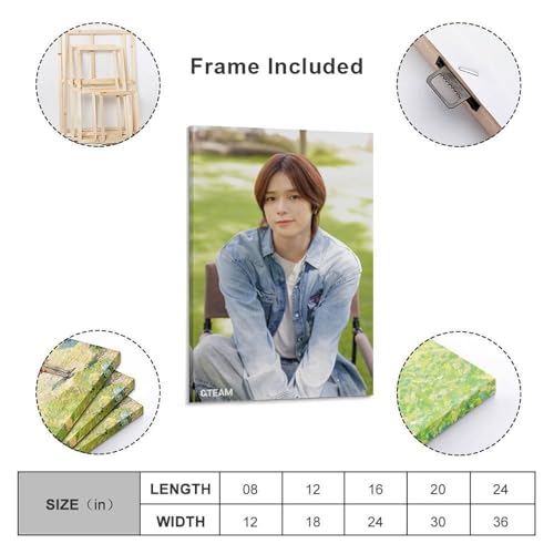 K ケイ &TEAM エンティーム's First Family Trip GOONE Behind Photo アルバムRキャンバスポスター壁アートの装飾リビングルームの寝室の装飾のための絵画の印刷キャンバスポスター寝室の装飾スポーツ風景オフィスルームの装飾ギフト 16x24inch(40x60cm)