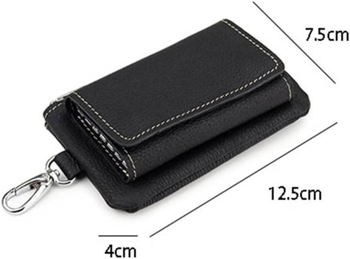 HBJWOV Large Capacity Men's And Women's Key Case Leather Coin Purse All-in- Bag Card(D)