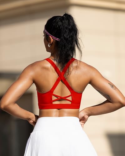 Image of RUNNING GIRL Sports Bra for Women, Molded Cup High Impact Sports Bras for Women with Sewn in Pads